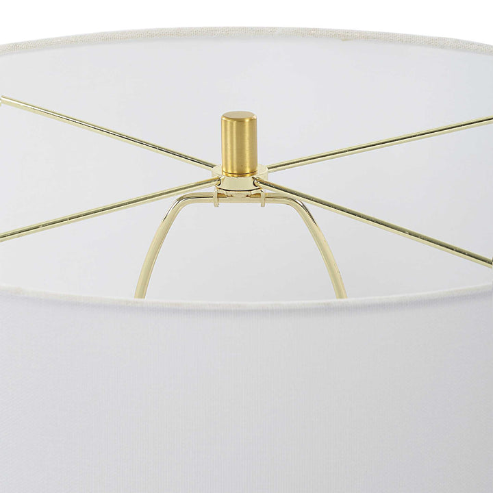 American Home Furniture Uttermost Emerie Textured White Table Lamp