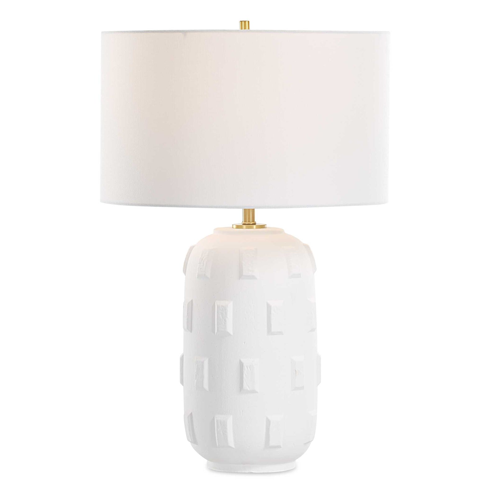 American Home Furniture Uttermost Emerie Textured White Table Lamp