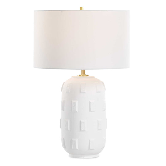 American Home Furniture Uttermost Emerie Textured White Table Lamp
