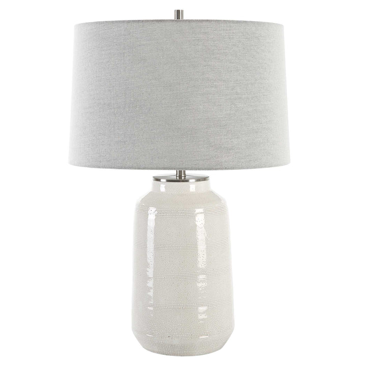 American Home Furniture Uttermost Odawa White Farmhouse Table Lamp