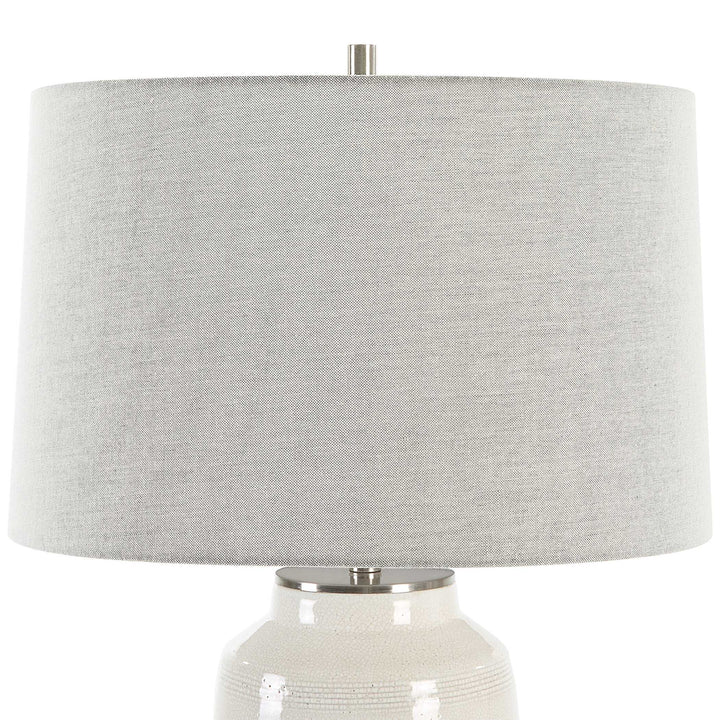 American Home Furniture Uttermost Odawa White Farmhouse Table Lamp