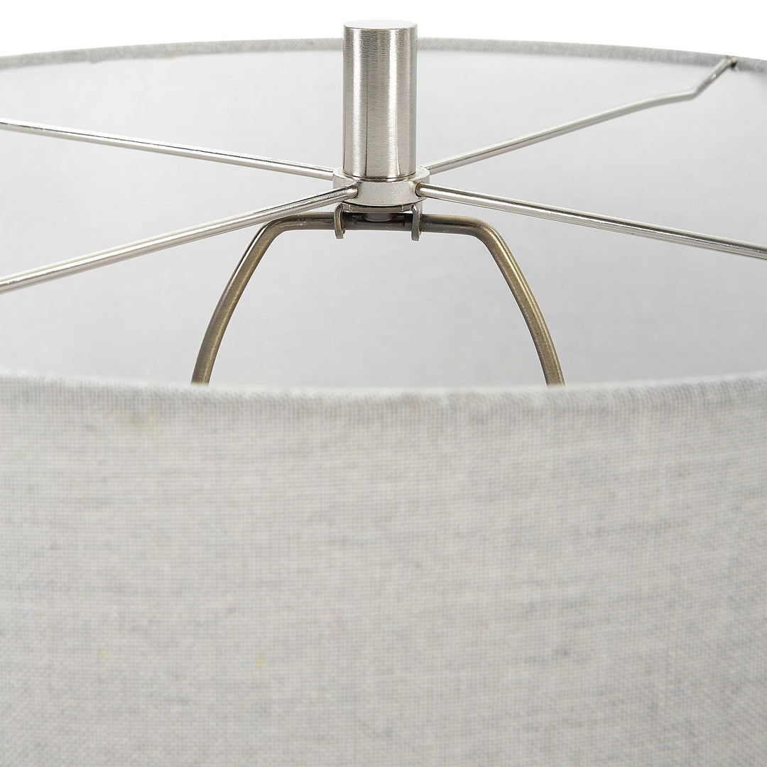 American Home Furniture Uttermost Odawa White Farmhouse Table Lamp