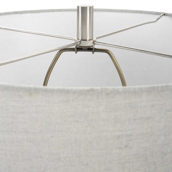 American Home Furniture Uttermost Odawa White Farmhouse Table Lamp