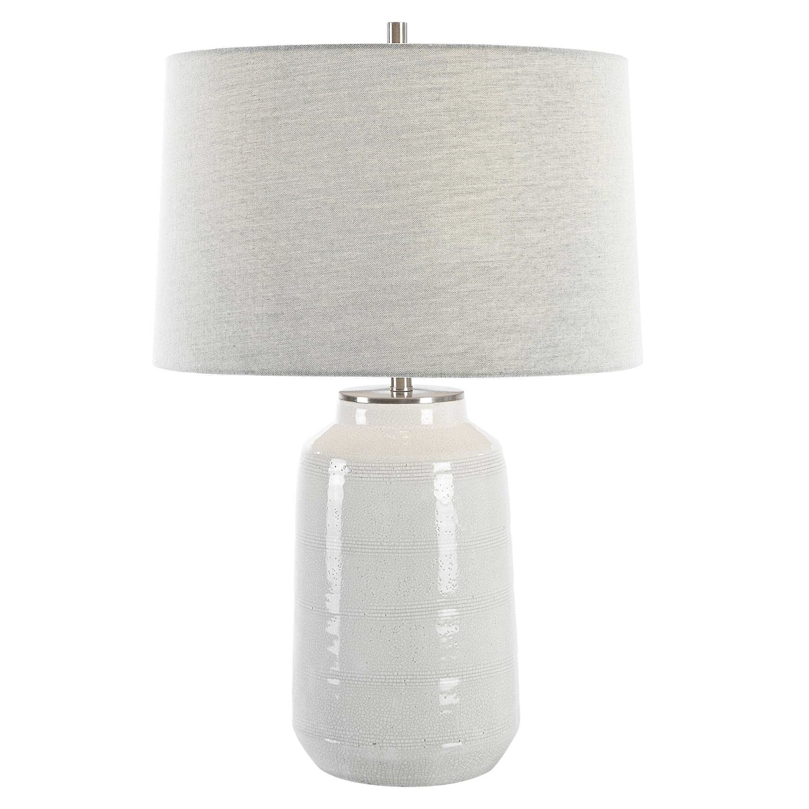 American Home Furniture Uttermost Odawa White Farmhouse Table Lamp