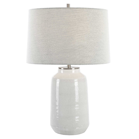 American Home Furniture Uttermost Odawa White Farmhouse Table Lamp