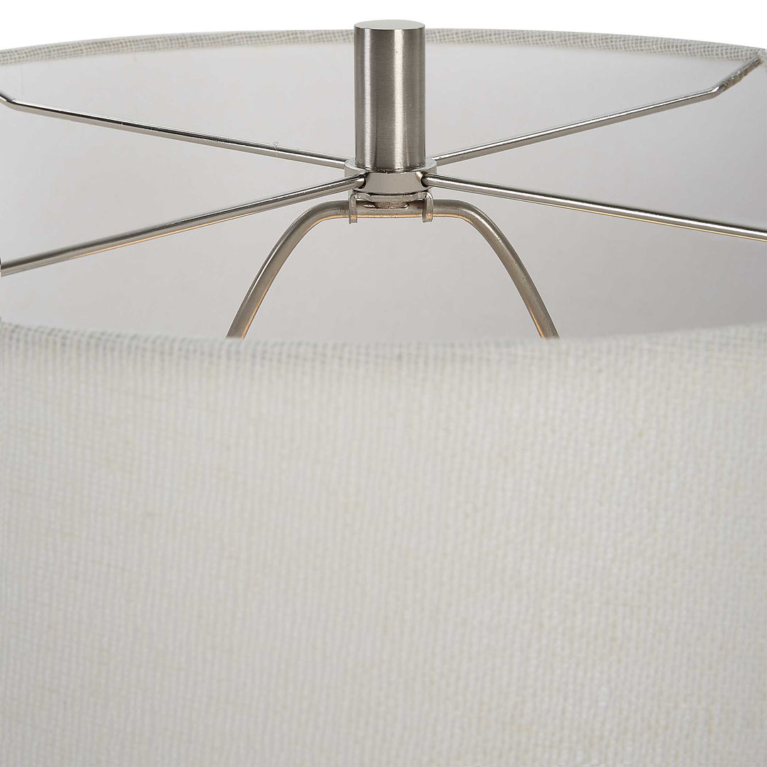 American Home Furniture Uttermost Opal Gloss White Table Lamp