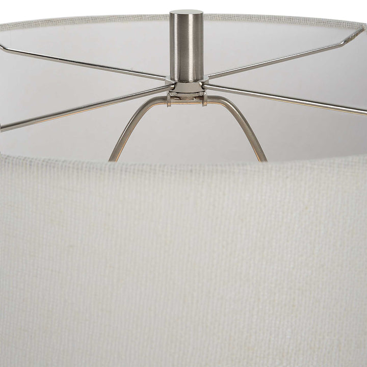 American Home Furniture Uttermost Opal Gloss White Table Lamp