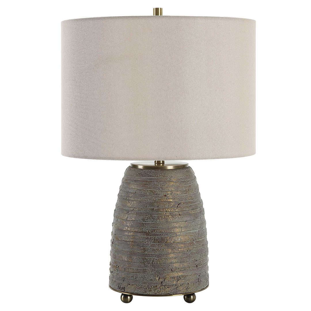 American Home Furniture Uttermost Gorda Bronze Ceramic Table Lamp