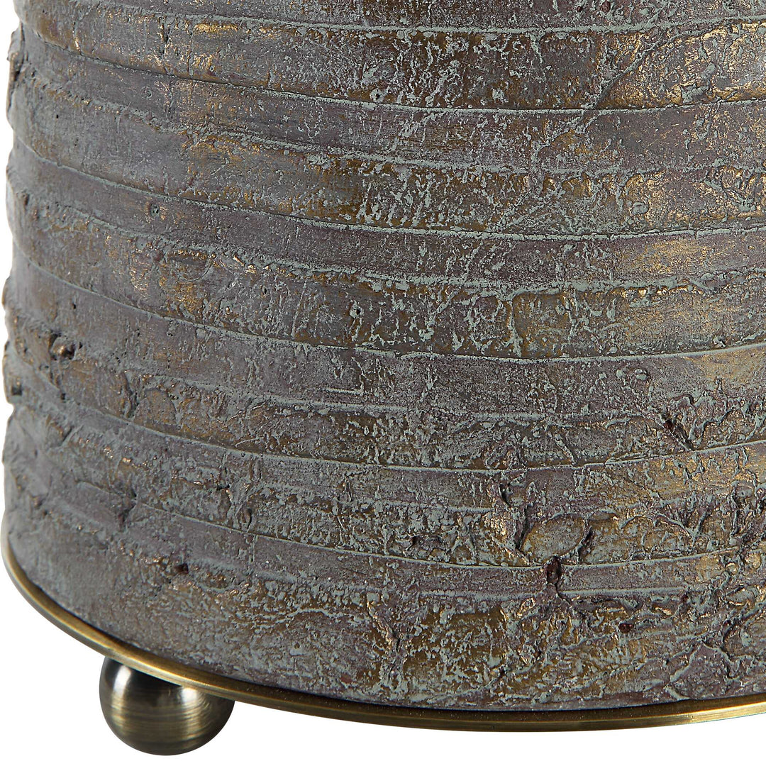 American Home Furniture Uttermost Gorda Bronze Ceramic Table Lamp