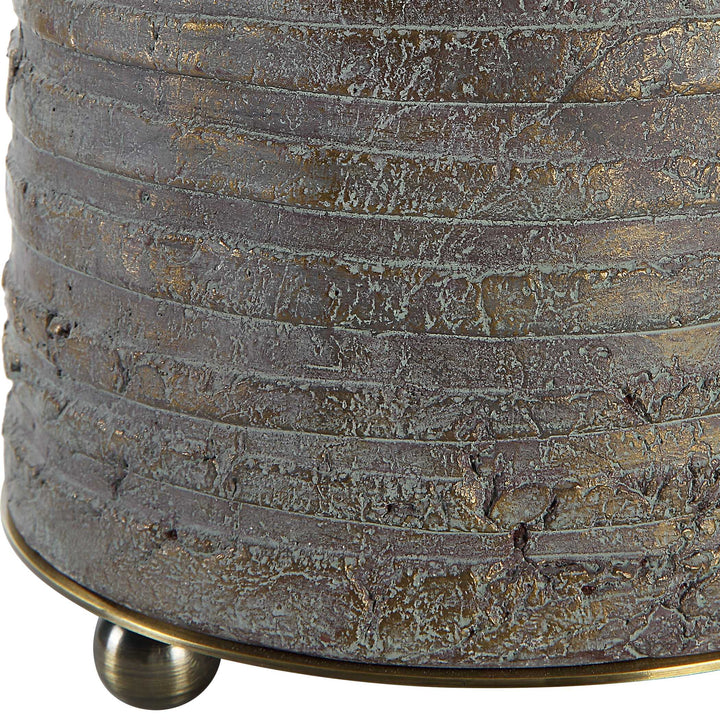 American Home Furniture Uttermost Gorda Bronze Ceramic Table Lamp