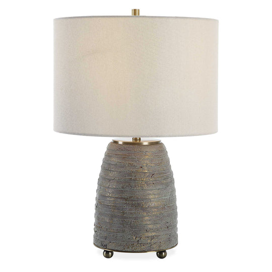 American Home Furniture Uttermost Gorda Bronze Ceramic Table Lamp