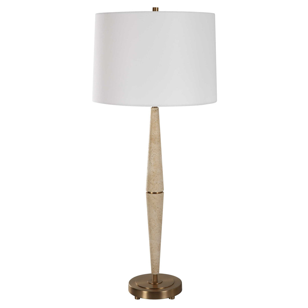 American Home Furniture Uttermost Palu Travertine Table Lamp