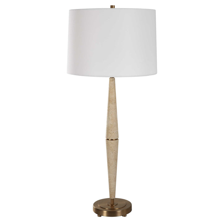 American Home Furniture Uttermost Palu Travertine Table Lamp