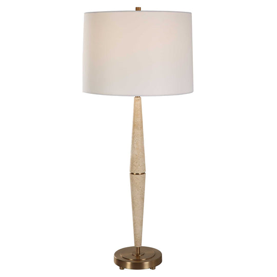 American Home Furniture Uttermost Palu Travertine Table Lamp
