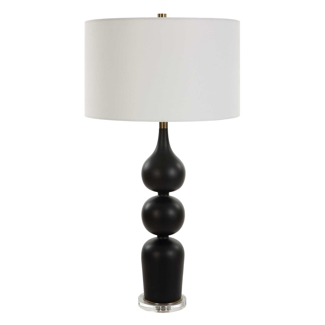 American Home Furniture Uttermost Caviar Black Table Lamp