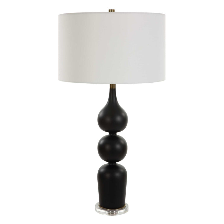 American Home Furniture Uttermost Caviar Black Table Lamp
