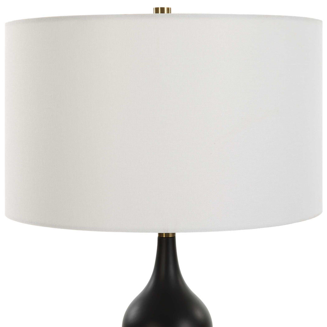 American Home Furniture Uttermost Caviar Black Table Lamp