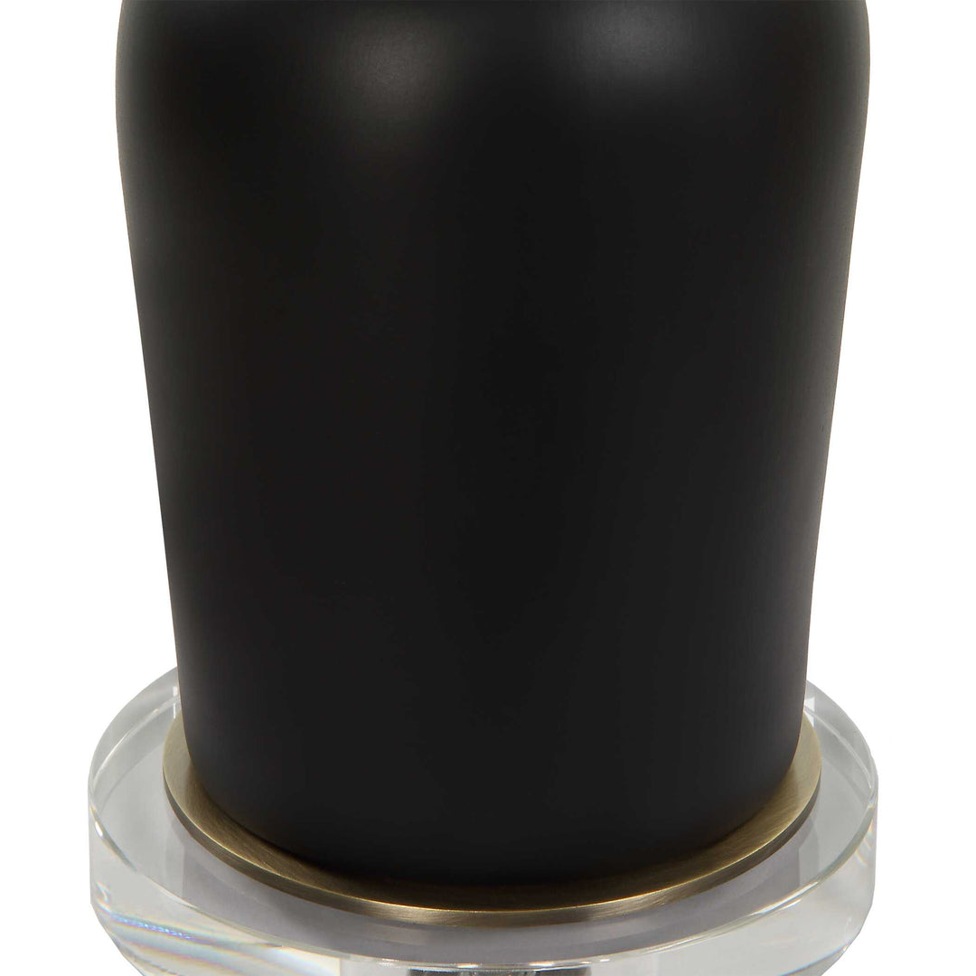 American Home Furniture Uttermost Caviar Black Table Lamp