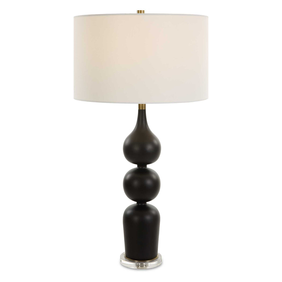 American Home Furniture Uttermost Caviar Black Table Lamp