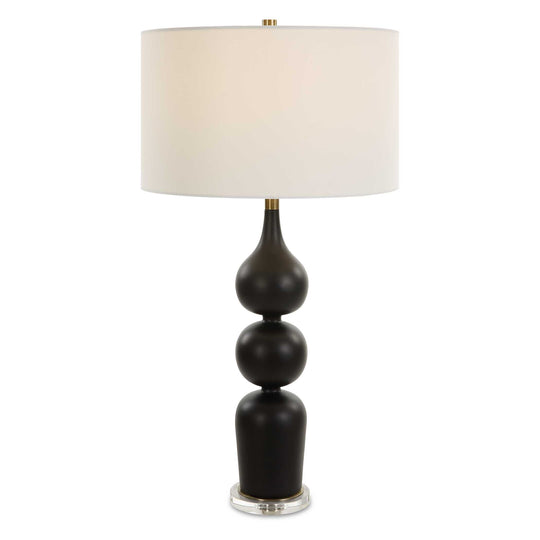 American Home Furniture Uttermost Caviar Black Table Lamp