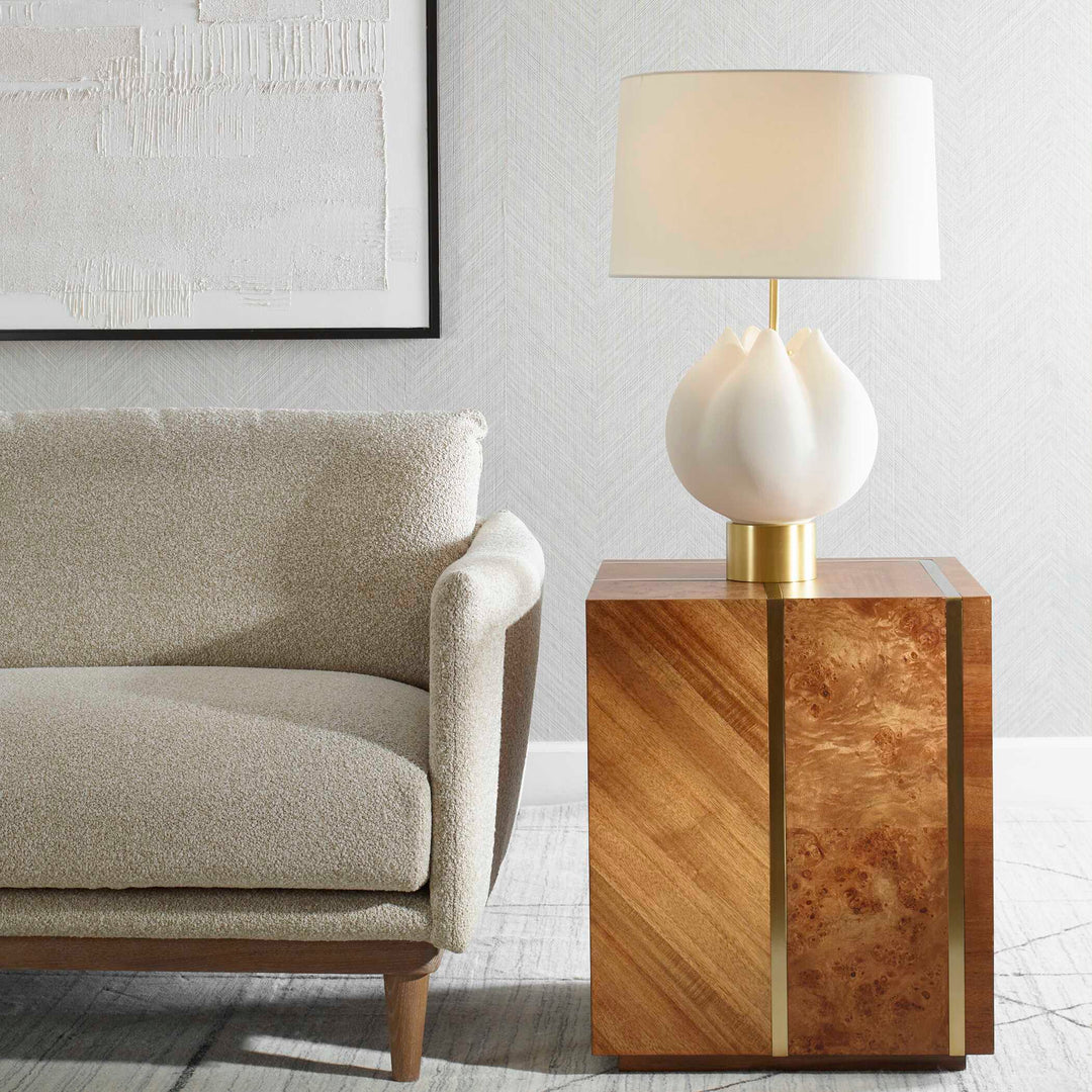 American Home Furniture Uttermost In Bloom White Table Lamp