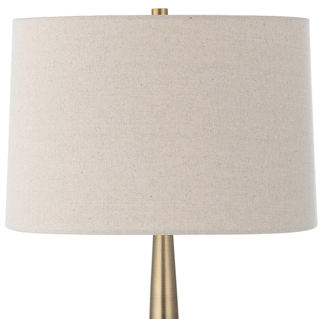 American Home Furniture Uttermost Spyglass Black Wood Grain Table Lamp