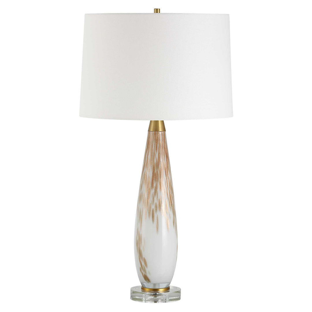 American Home Furniture Uttermost Lyra White & Gold Table Lamp