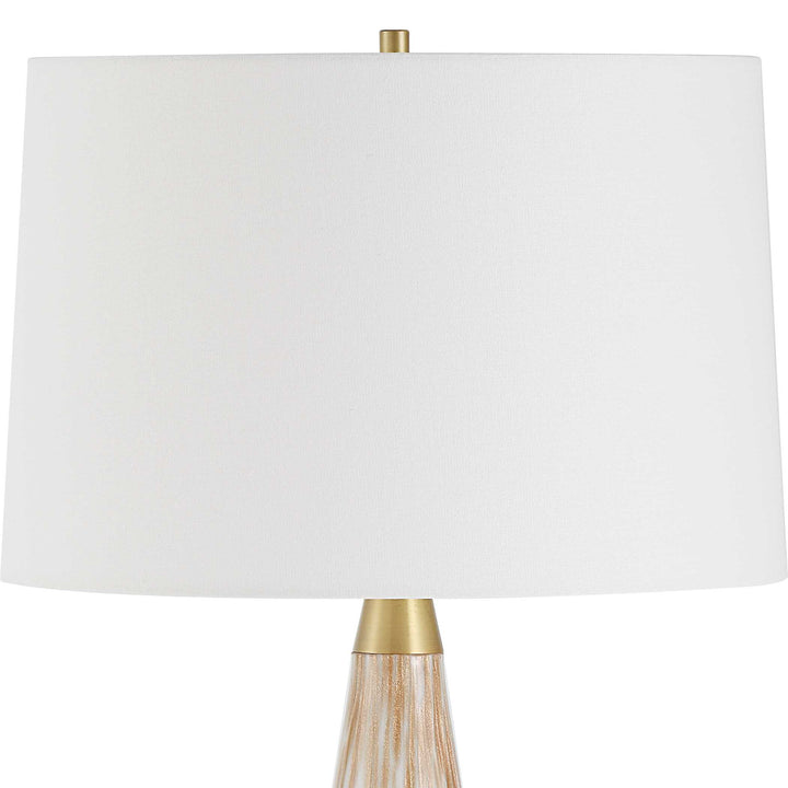 American Home Furniture Uttermost Lyra White & Gold Table Lamp