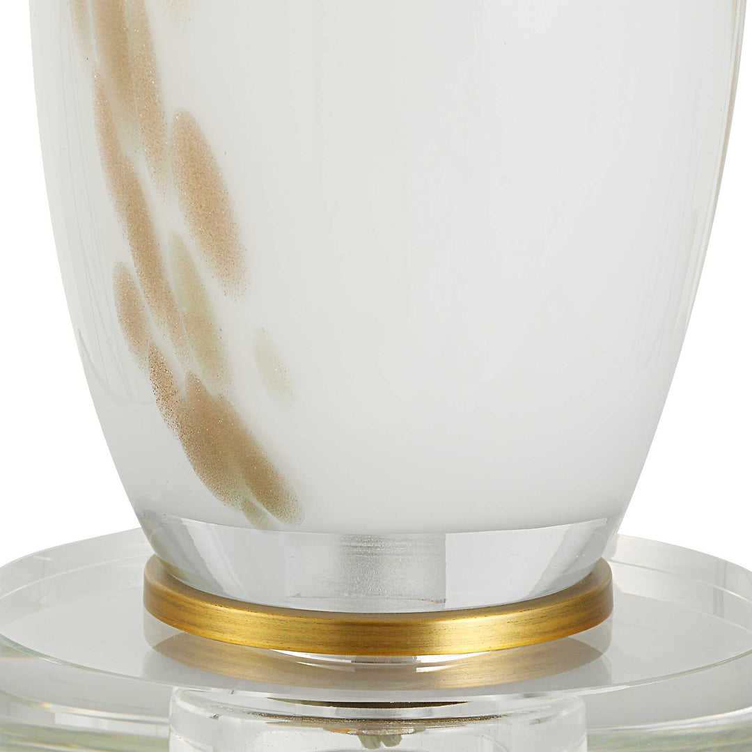 American Home Furniture Uttermost Lyra White & Gold Table Lamp