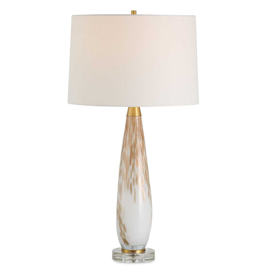 American Home Furniture Uttermost Lyra White & Gold Table Lamp