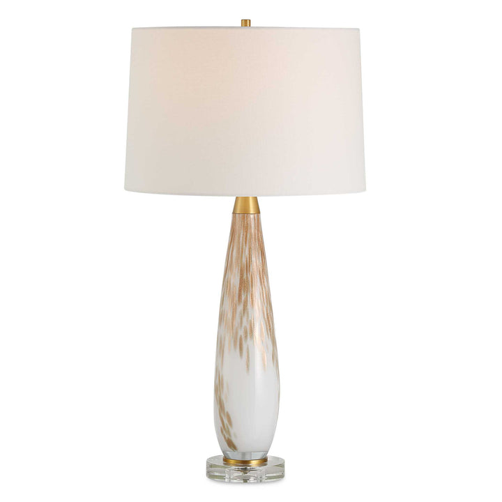 American Home Furniture Uttermost Lyra White & Gold Table Lamp