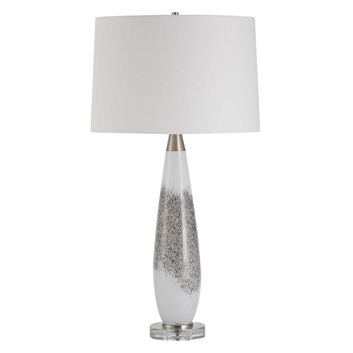 American Home Furniture Uttermost Quinn White & Silver Table Lamp