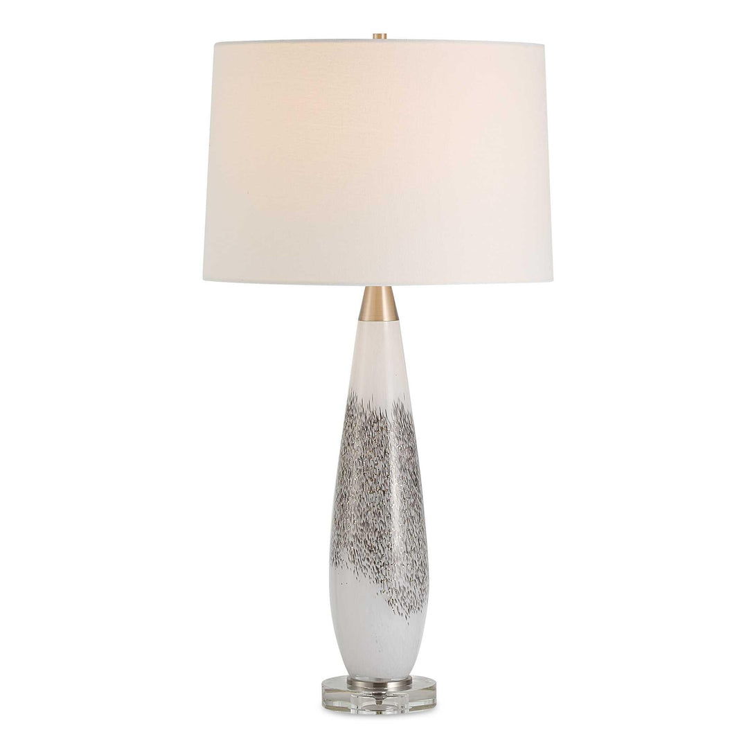 Quinn White & Silver Table Lamp - AmericanHomeFurniture