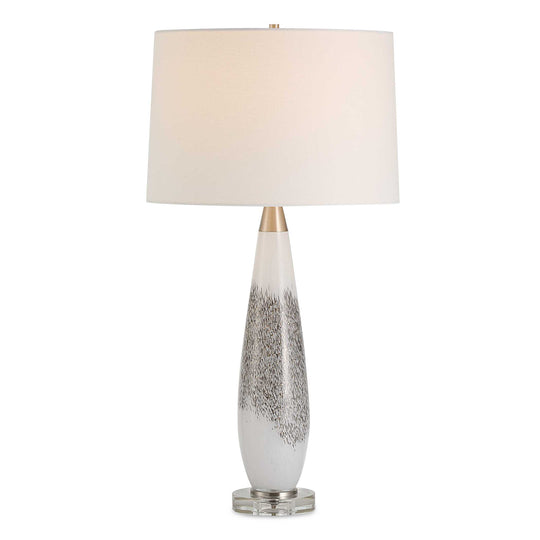 American Home Furniture Uttermost Quinn White & Silver Table Lamp