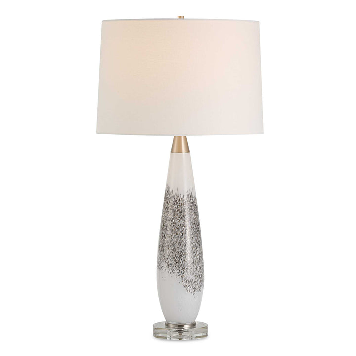 American Home Furniture Uttermost Quinn White & Silver Table Lamp