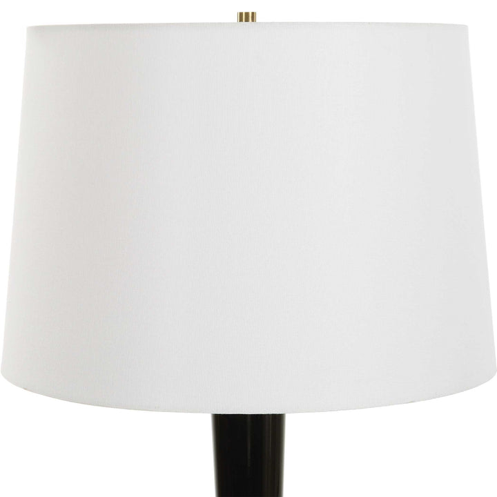 American Home Furniture Uttermost Brielle Polished Black Table Lamp