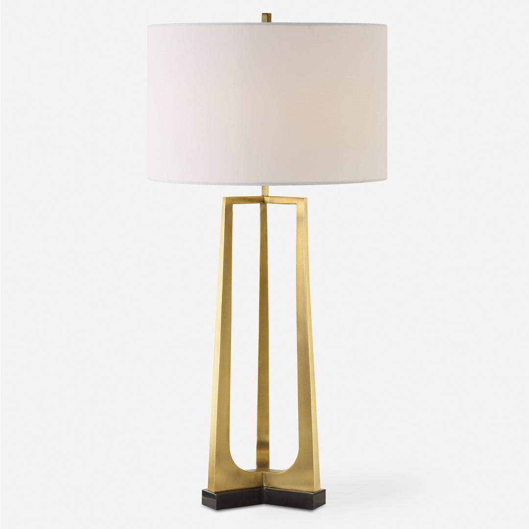 American Home Furniture | Uttermost - Crossroads Brass Table Lamp