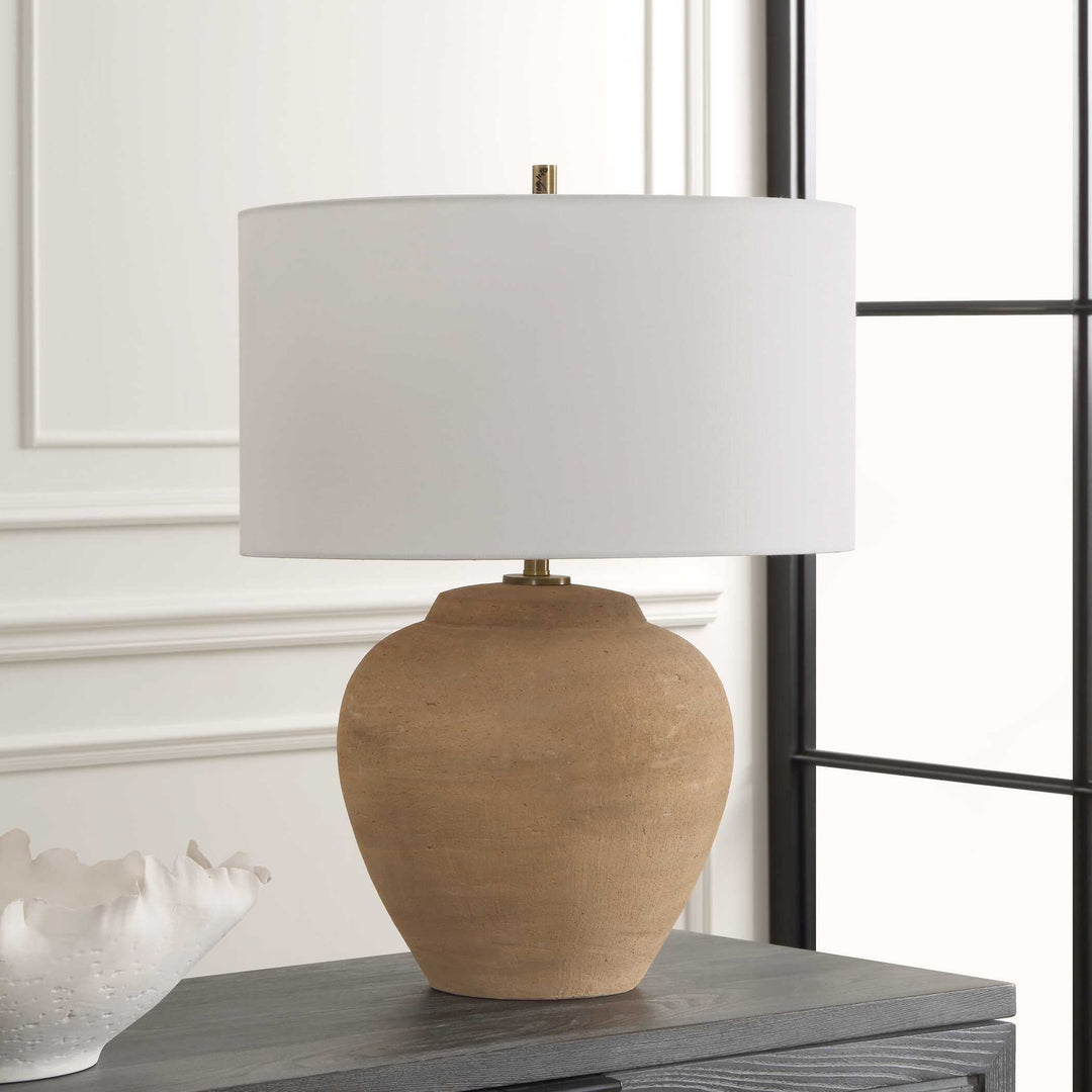 American Home Furniture Uttermost Treviso Terracotta Table Lamp