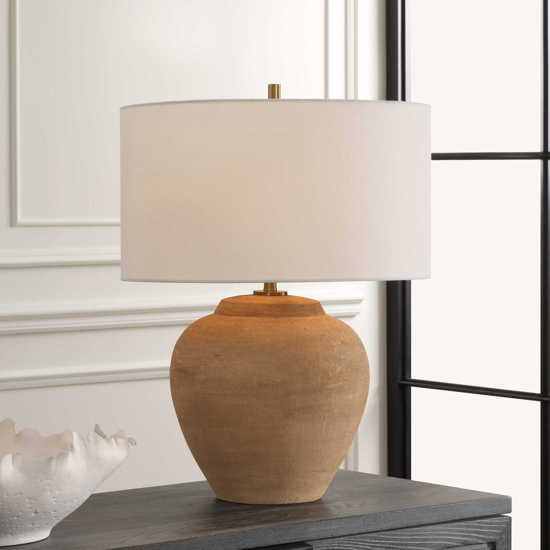 American Home Furniture Uttermost Treviso Terracotta Table Lamp