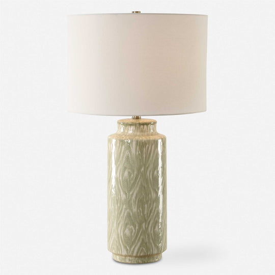 American Home Furniture Uttermost Laurel Sage Ceramic Table Lamp