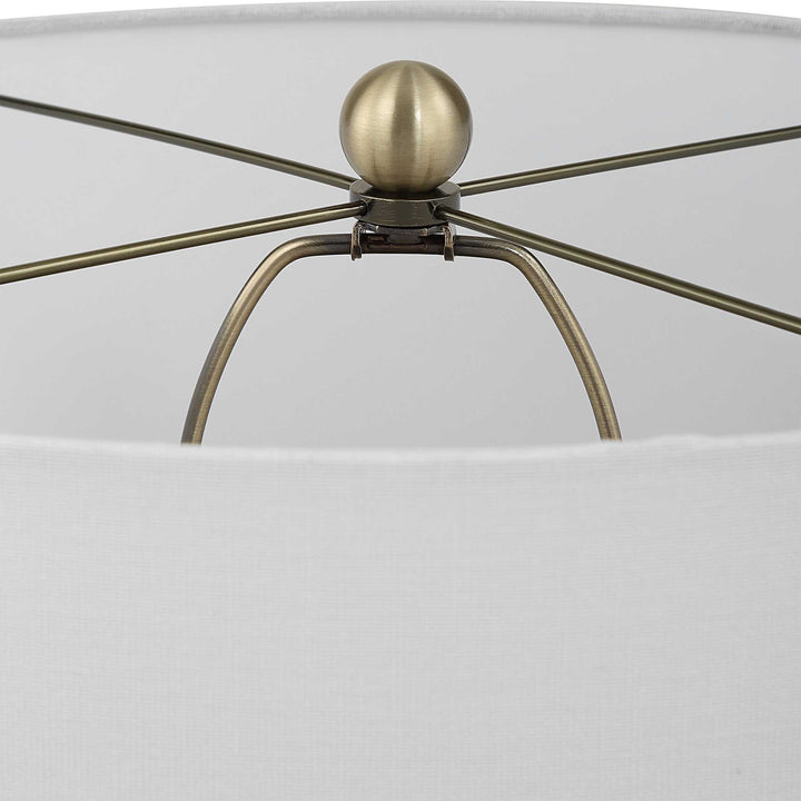 American Home Furniture Uttermost Graphite Ribbed Table Lamp