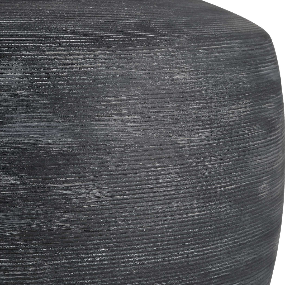 American Home Furniture Uttermost Graphite Ribbed Table Lamp