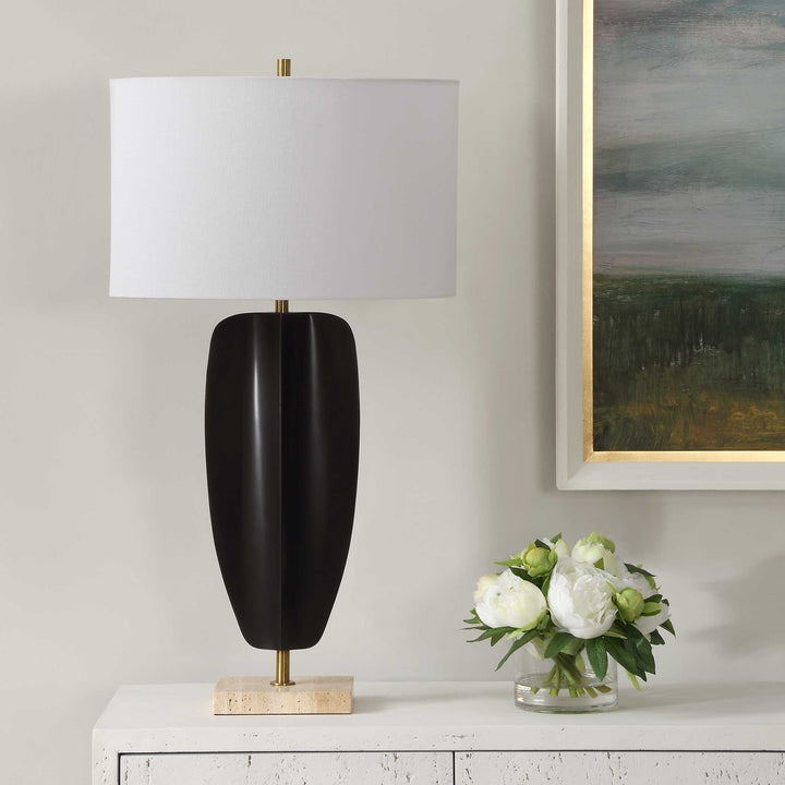 American Home Furniture Uttermost Kure Black Table Lamp