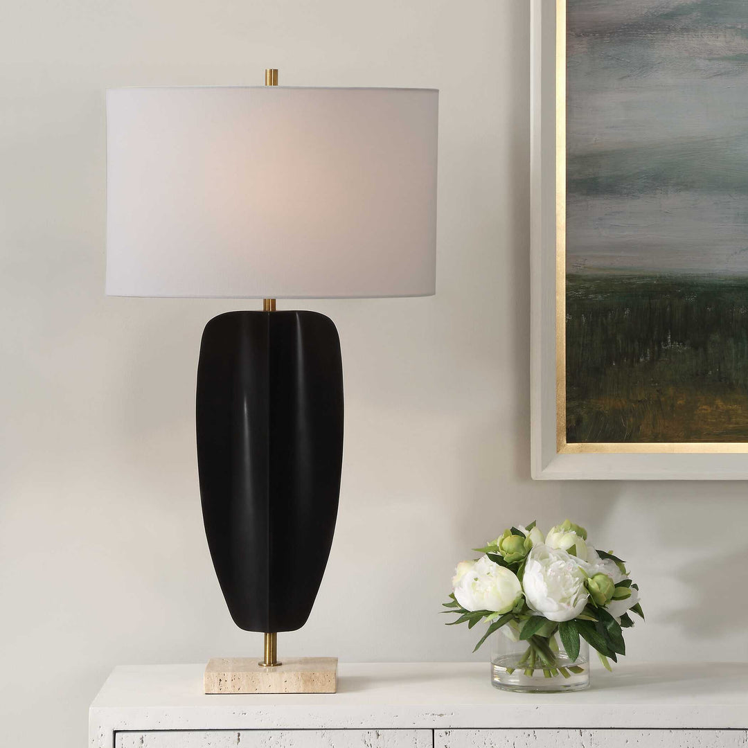 American Home Furniture Uttermost Kure Black Table Lamp