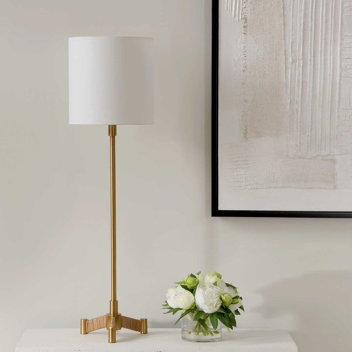 American Home Furniture Uttermost Lautoka Brass Buffet Lamp