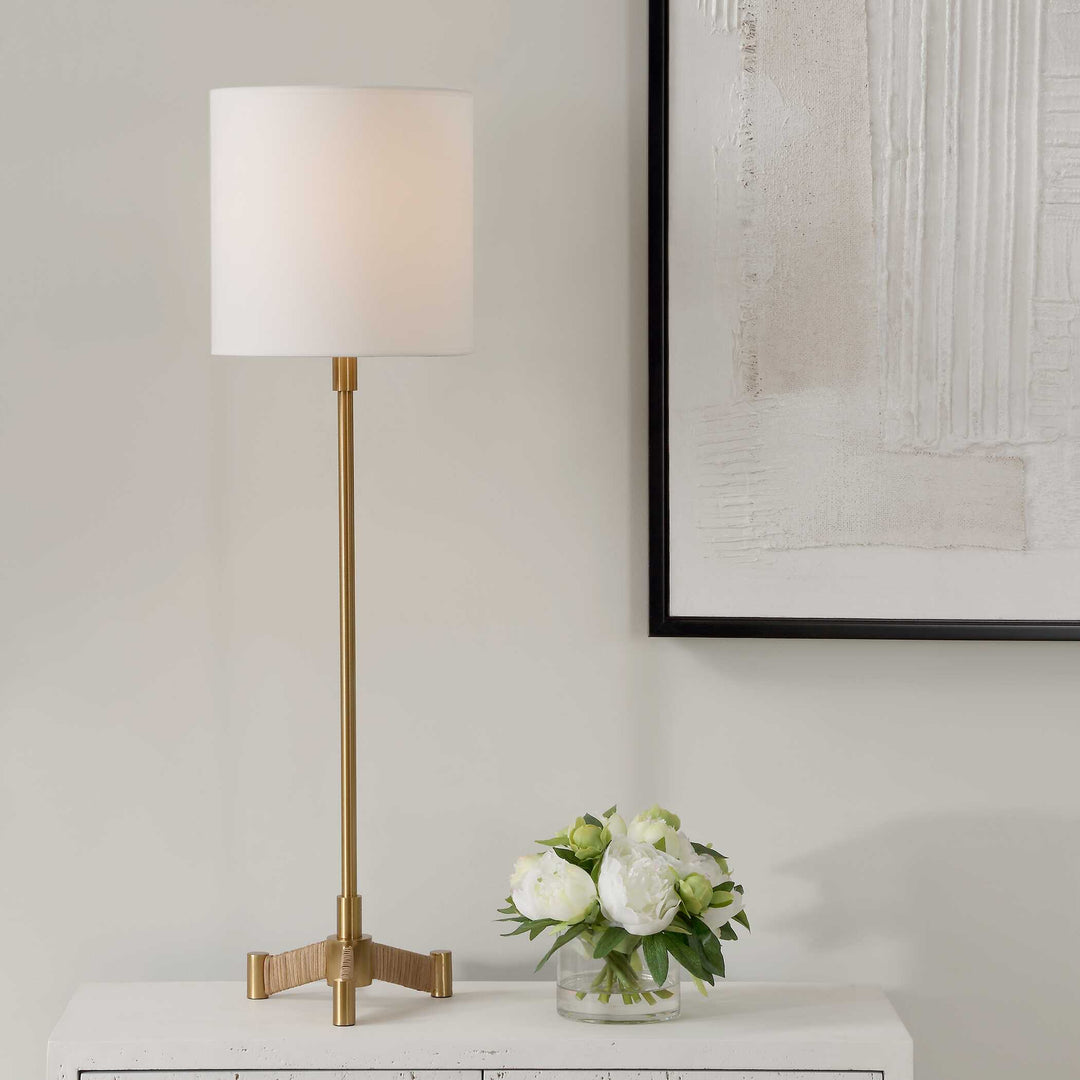 American Home Furniture Uttermost Lautoka Brass Buffet Lamp