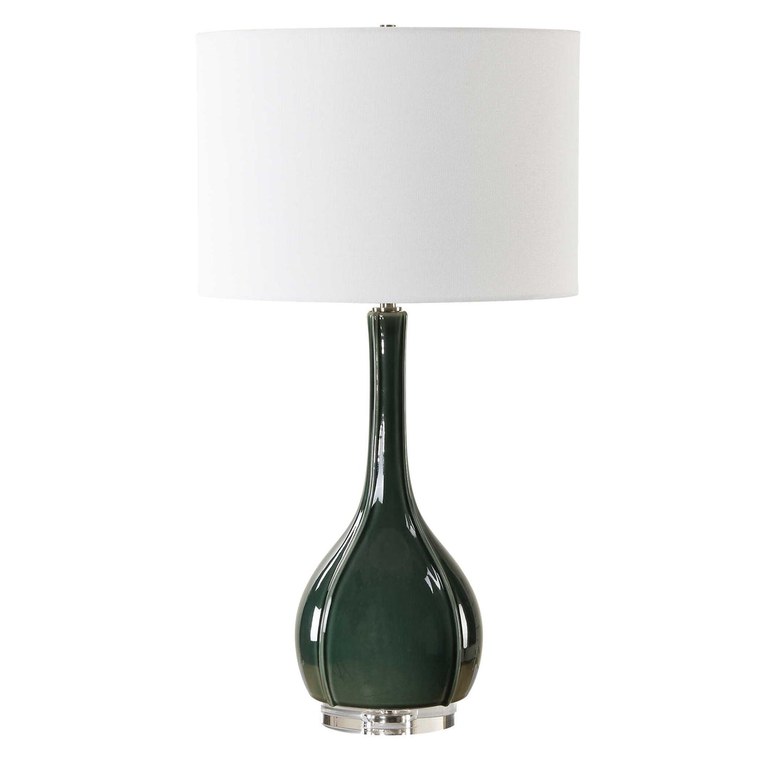 American Home Furniture Uttermost Essex Green Glass Table Lamp