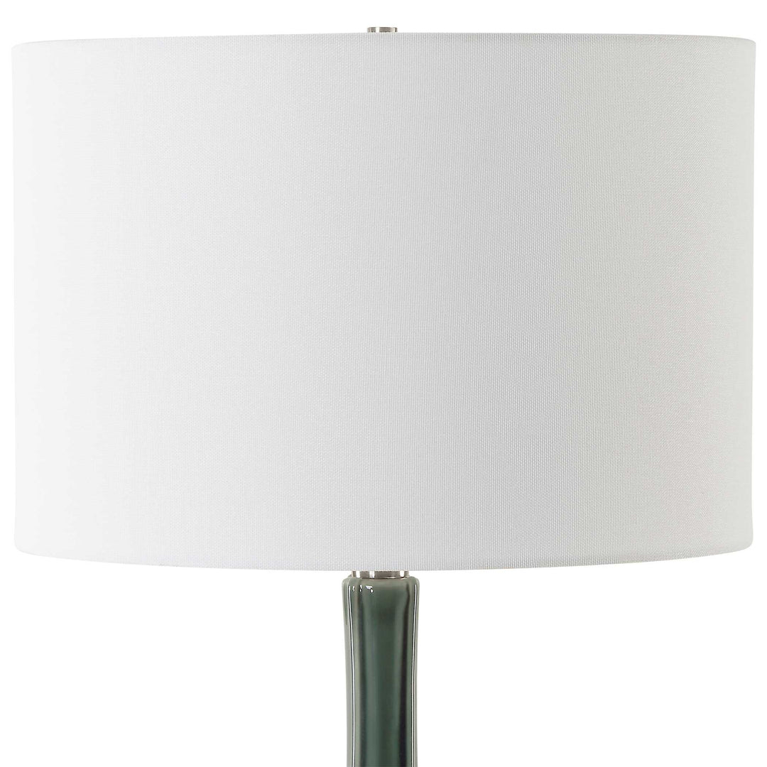 American Home Furniture Uttermost Essex Green Glass Table Lamp