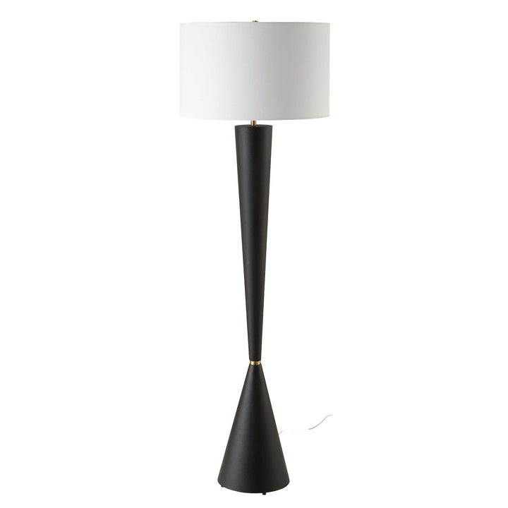 American Home Furniture Uttermost Layla Black Tapered Floor Lamp
