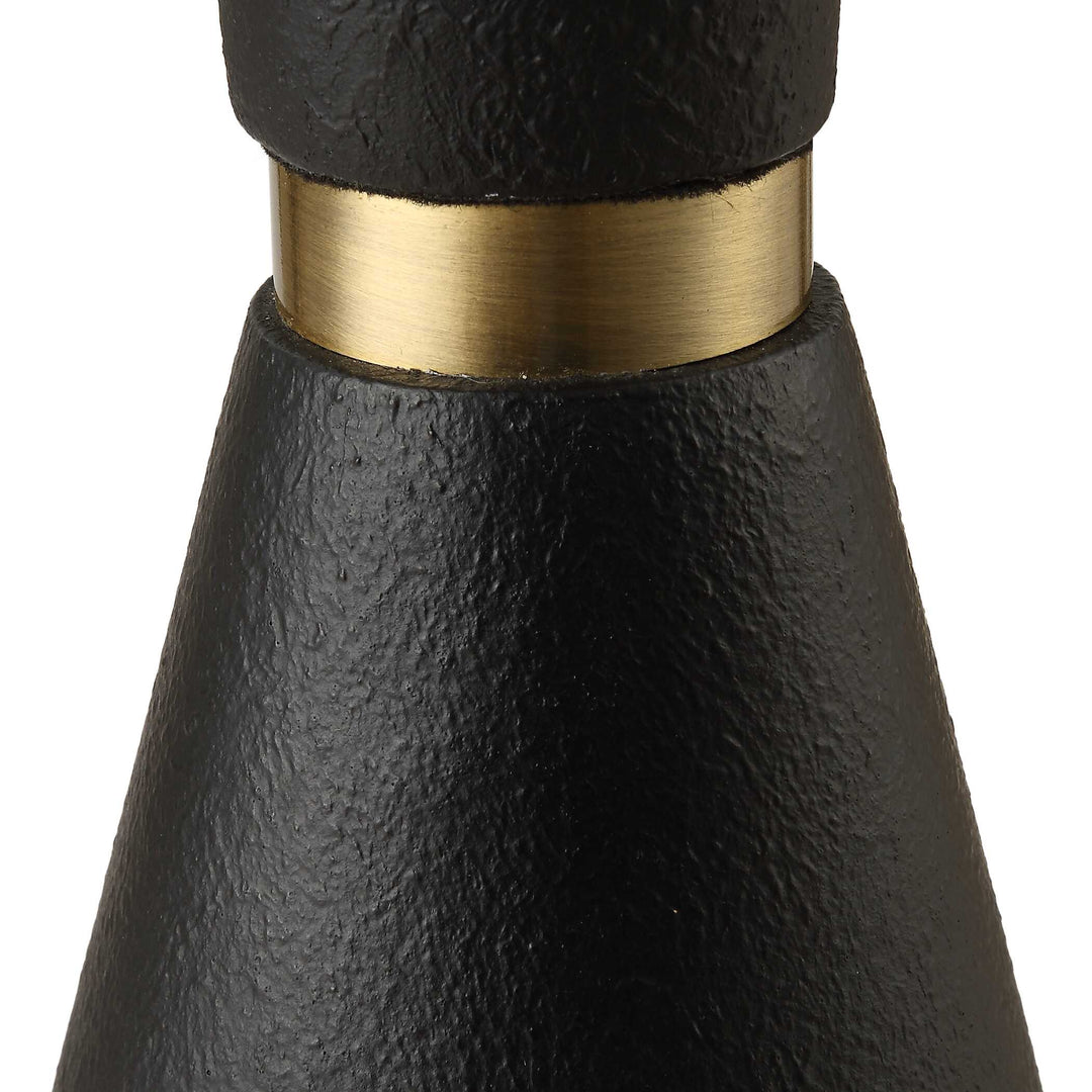 American Home Furniture Uttermost Layla Black Tapered Floor Lamp